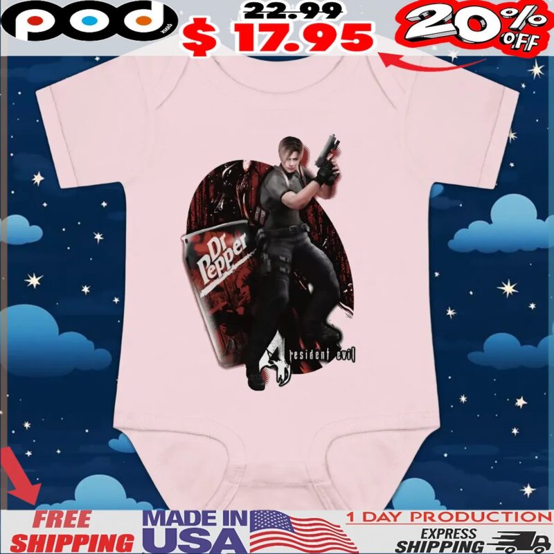 Leon S Kennedy Resident Evil Dr Pepper Soda T Shirt