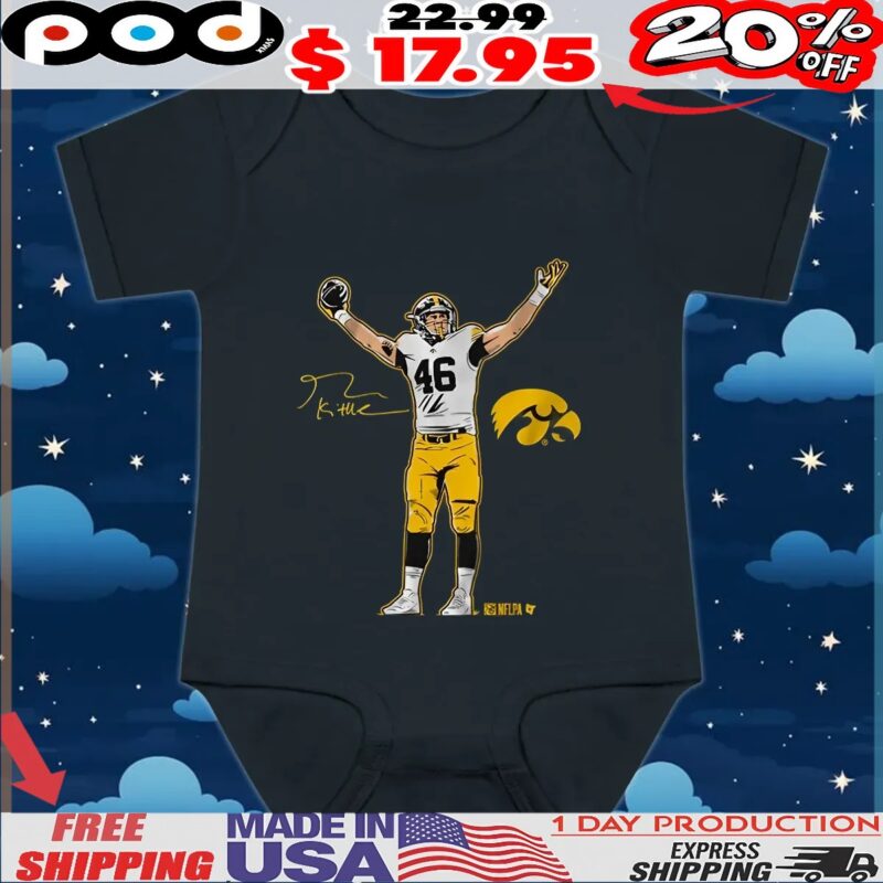 Iowa Football George Kittle Superstar Pose Signature T Shirt
