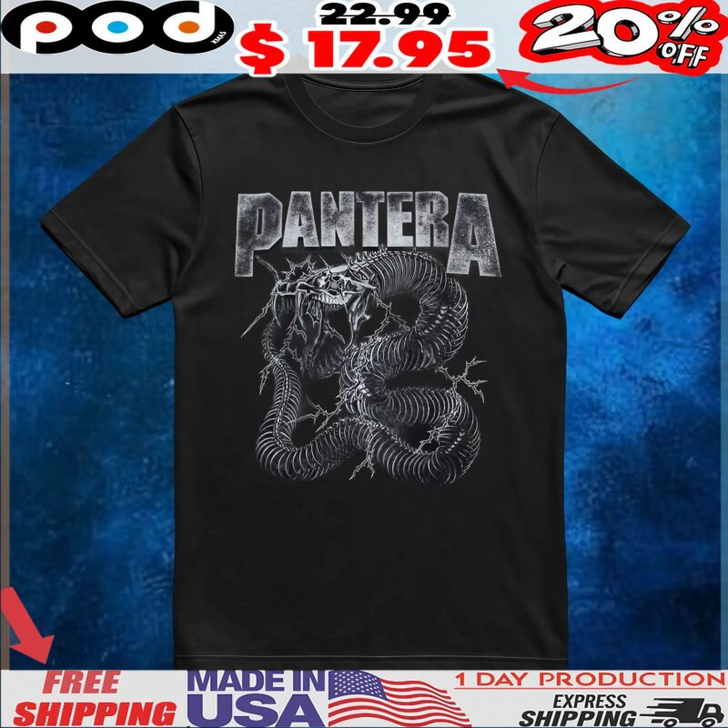 Pantera Electrified Snake Skeleton T Shirt