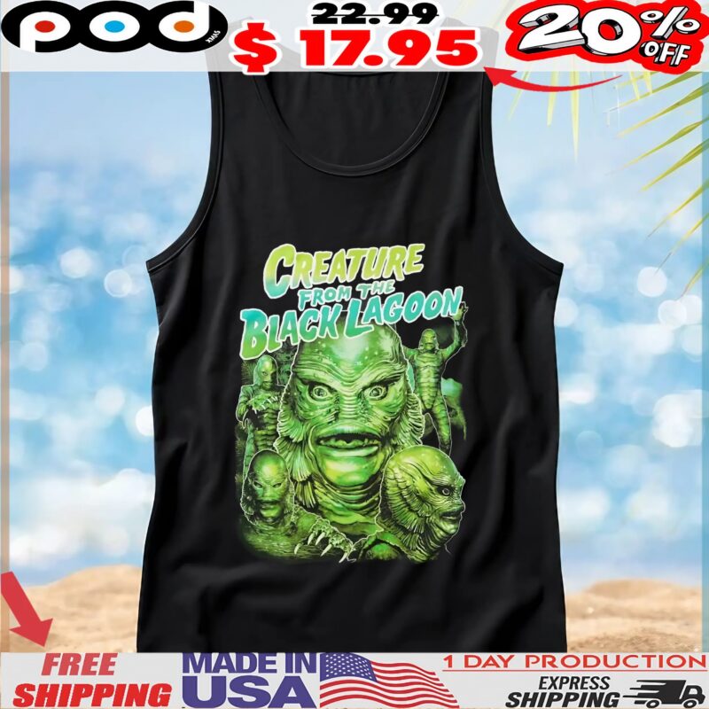 Rock Rebel Universal Monsters Creature From The Black Lagoon Vintage Bootleg Style T Shirt