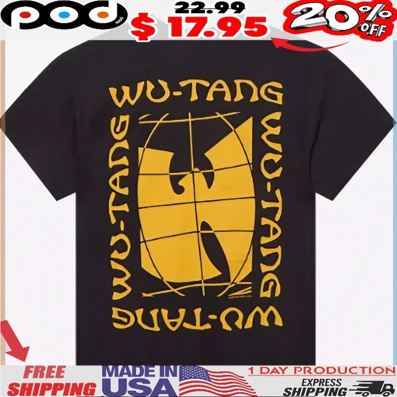 Wu-Tang Clan Globe Logo Two-Sided T Shirt