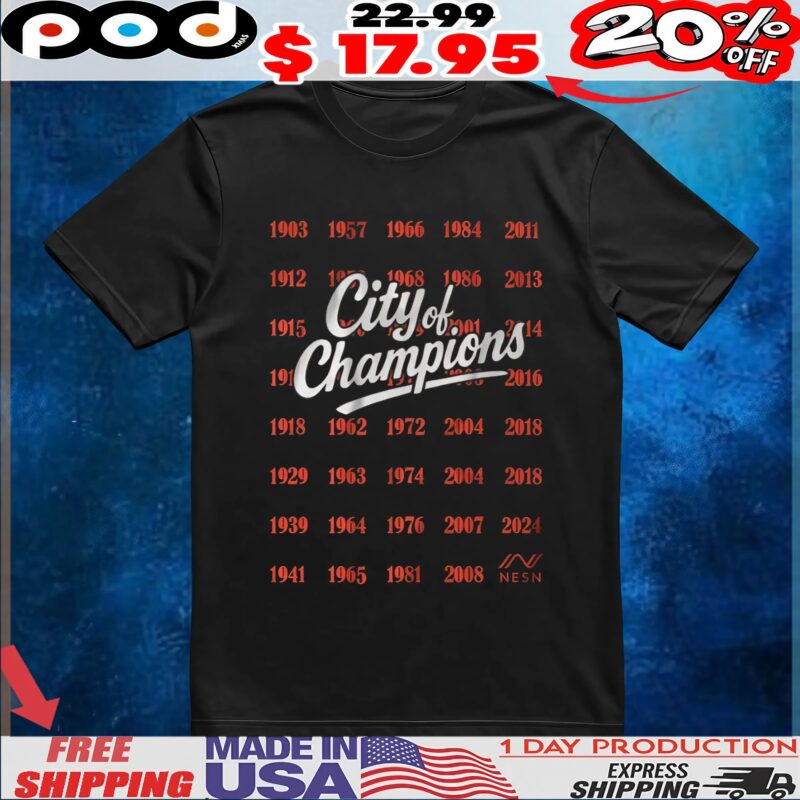 NESN City Of Champions Years T Shirt