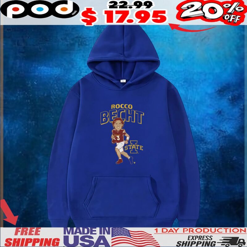 Iowa State Football Rocco Becht Caricature T Shirt