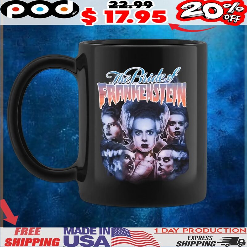 Rock Rebel Universal Monsters The Bride Of Frankenstein Vintage Bootleg Style T Shirt