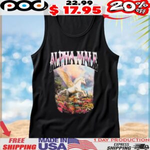 Alpha Male Unicorn Art vintage bootleg style T Shirt