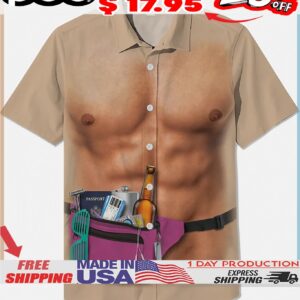 Anime Muscle Belly Bag Hawaii 3d All Over Print Shirt