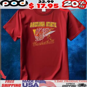 Arizona State Basketball Retro Swish T Shirt