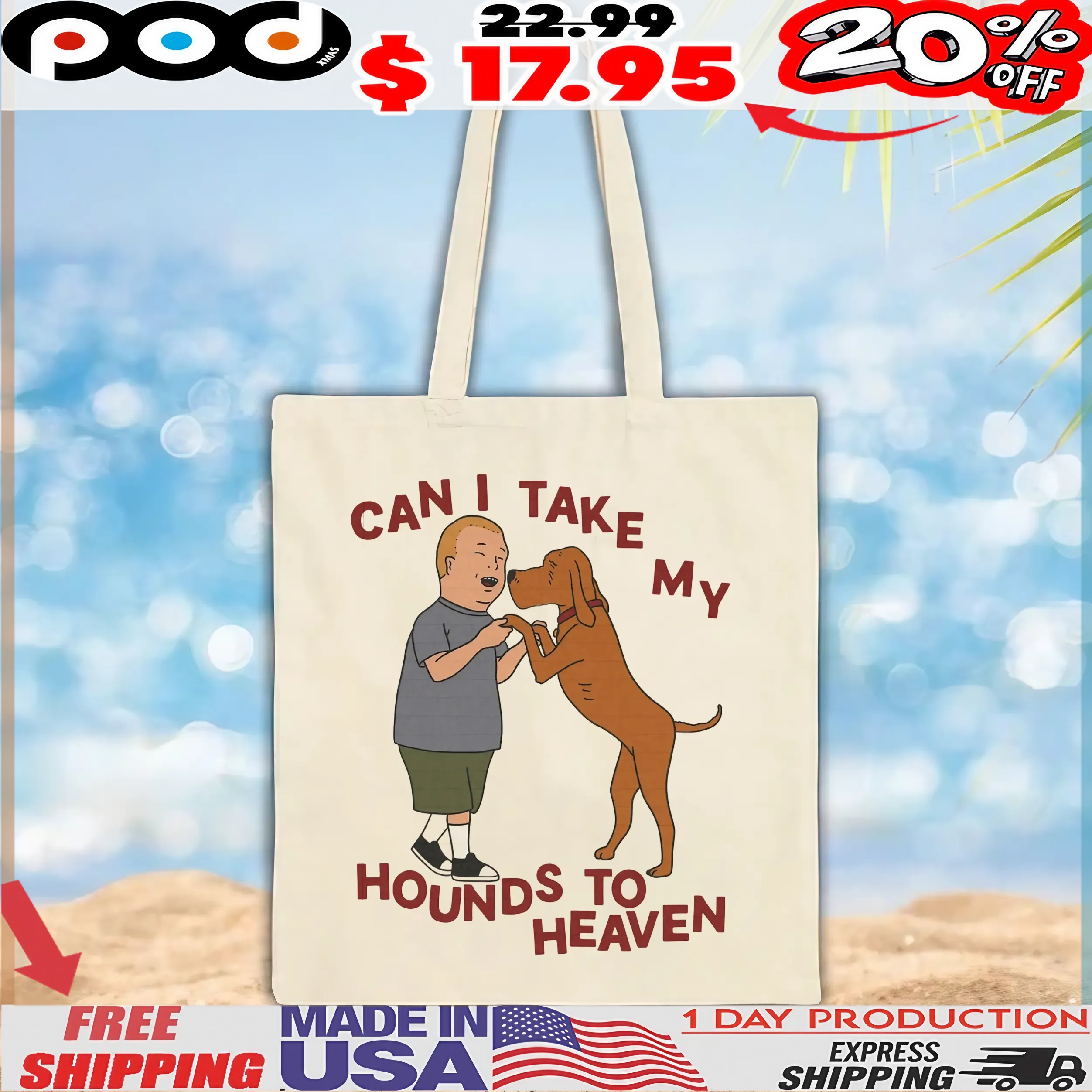 Can I Take My Hounds To Heaven Man And Dog T Shirt