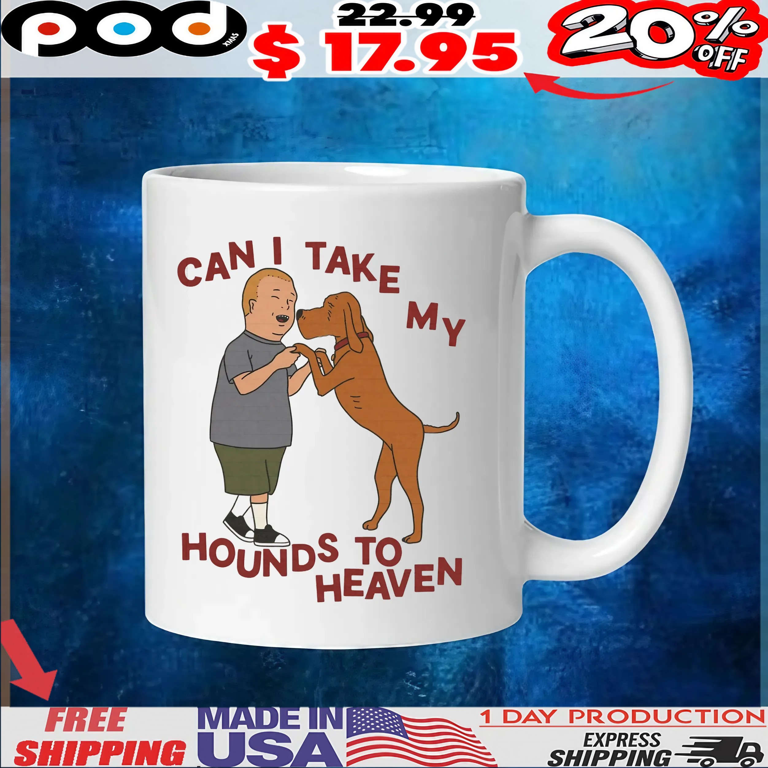 Can I Take My Hounds To Heaven Man And Dog T Shirt