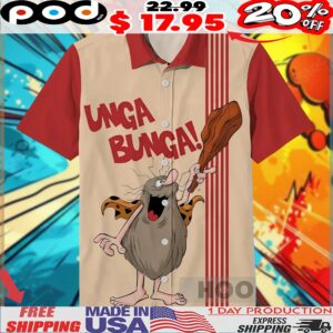 Captain Caveman Unga Bunga 3D All Over Print Shirt