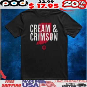 Cream and Crimson Indiana Hoosiers Hometown T Shirt