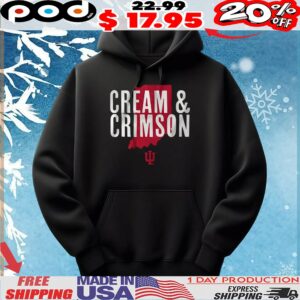 Cream and Crimson Indiana Hoosiers Hometown T Shirt
