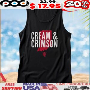 Cream and Crimson Indiana Hoosiers Hometown T Shirt