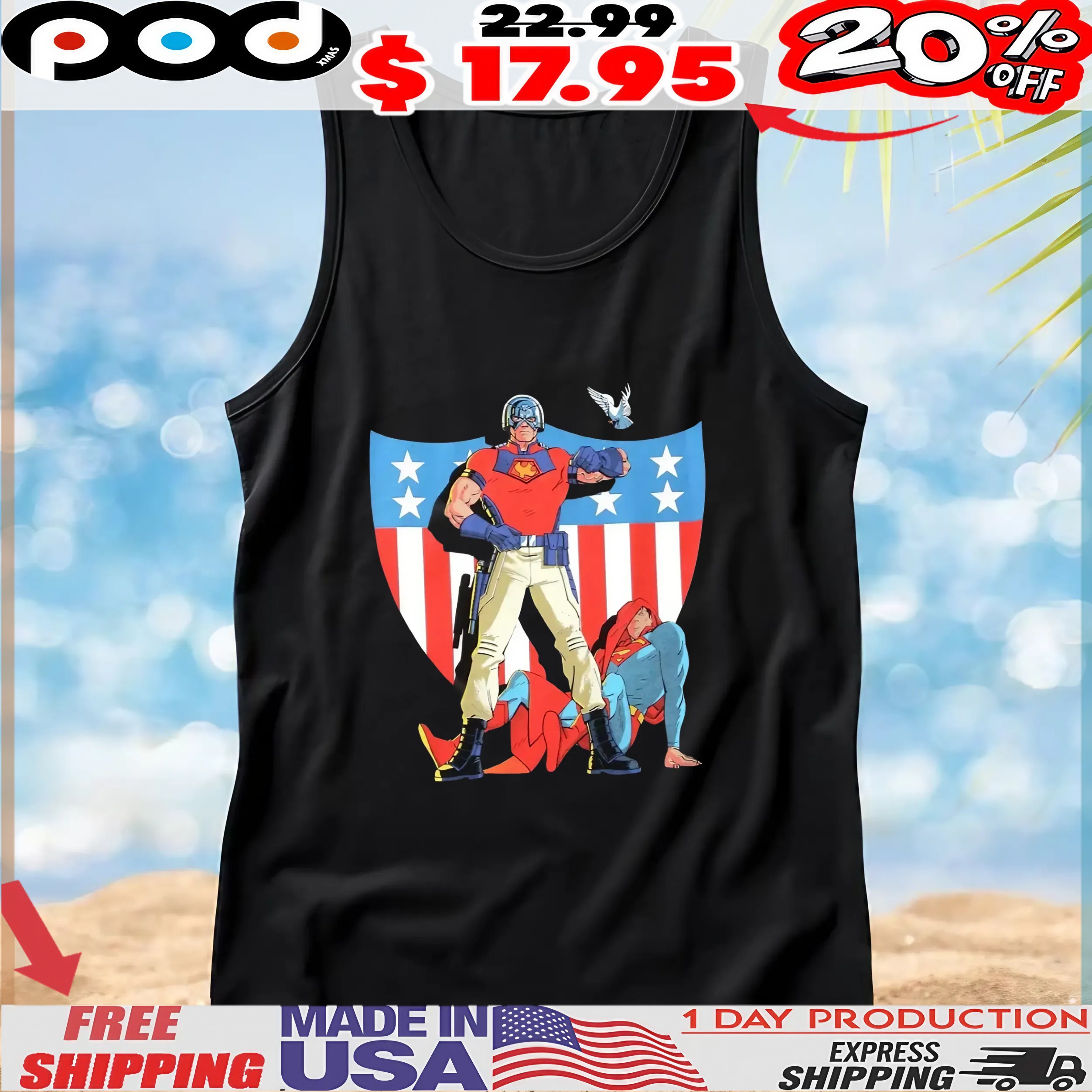 Dc Comics Peacemaker And Superman T Shirt Dc Comics Peacemaker And Superman T Shirt