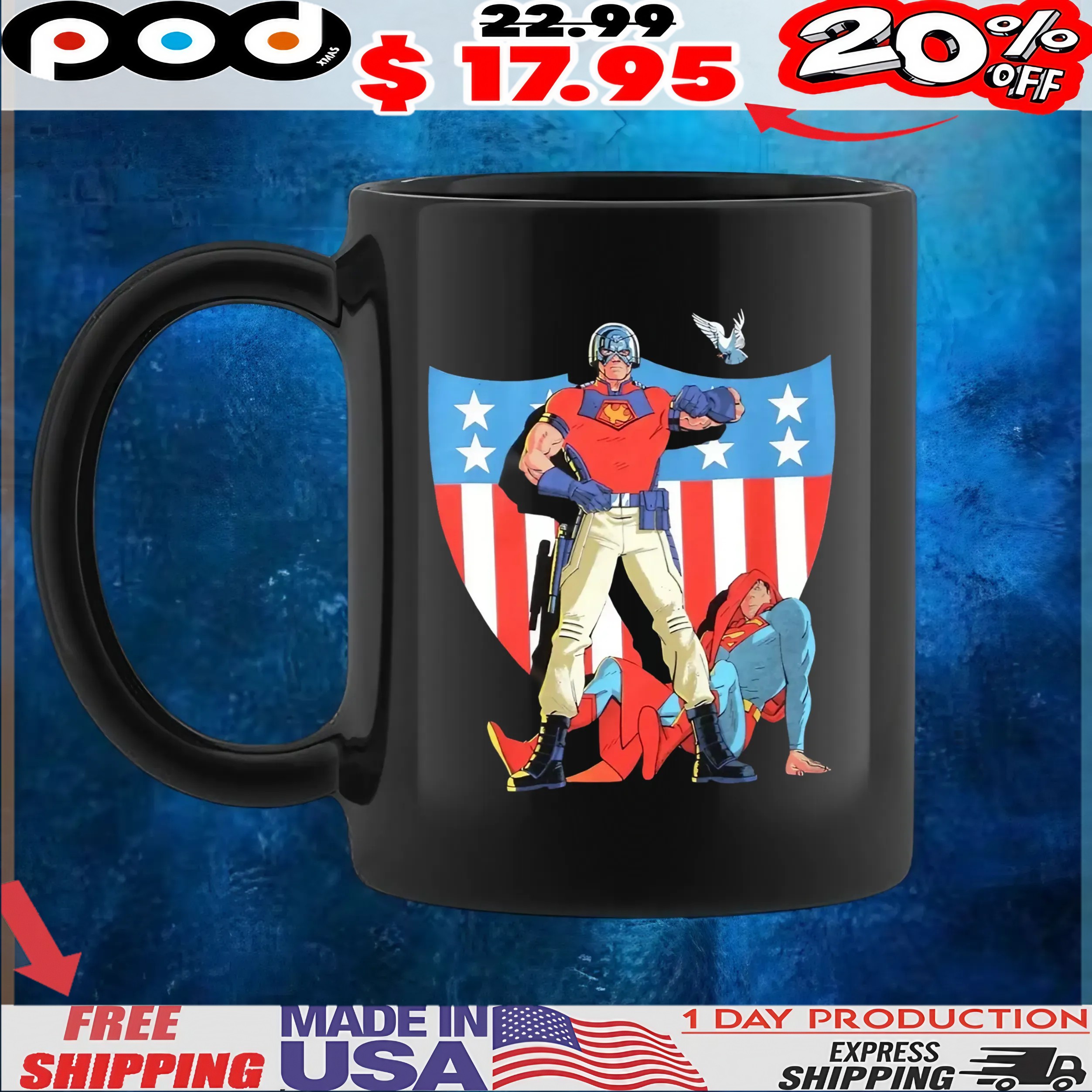 Dc Comics Peacemaker And Superman T Shirt Dc Comics Peacemaker And Superman T Shirt