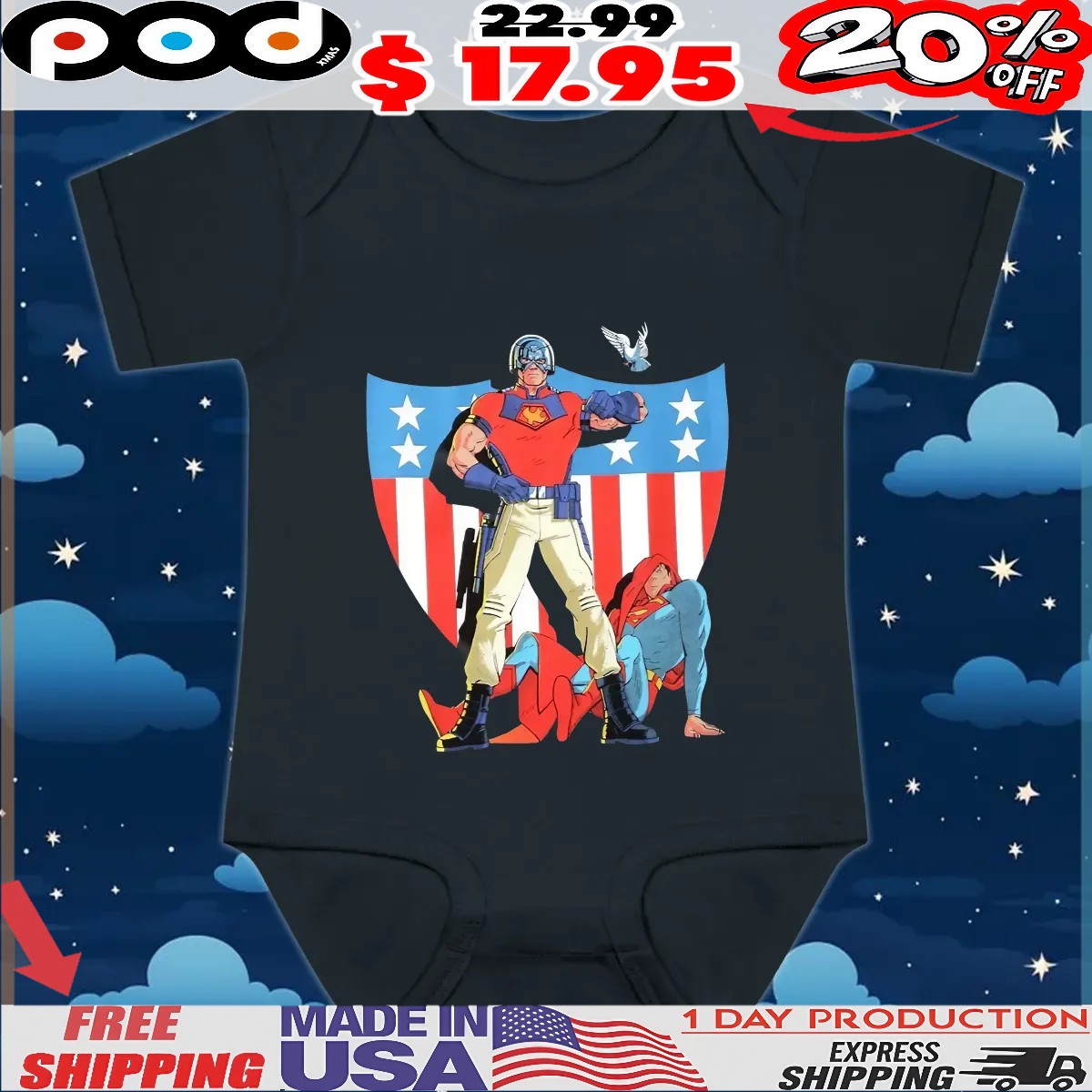 Dc Comics Peacemaker And Superman T Shirt Dc Comics Peacemaker And Superman T Shirt