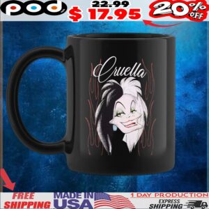 Disney Cruella De Vil Flames T Shirt