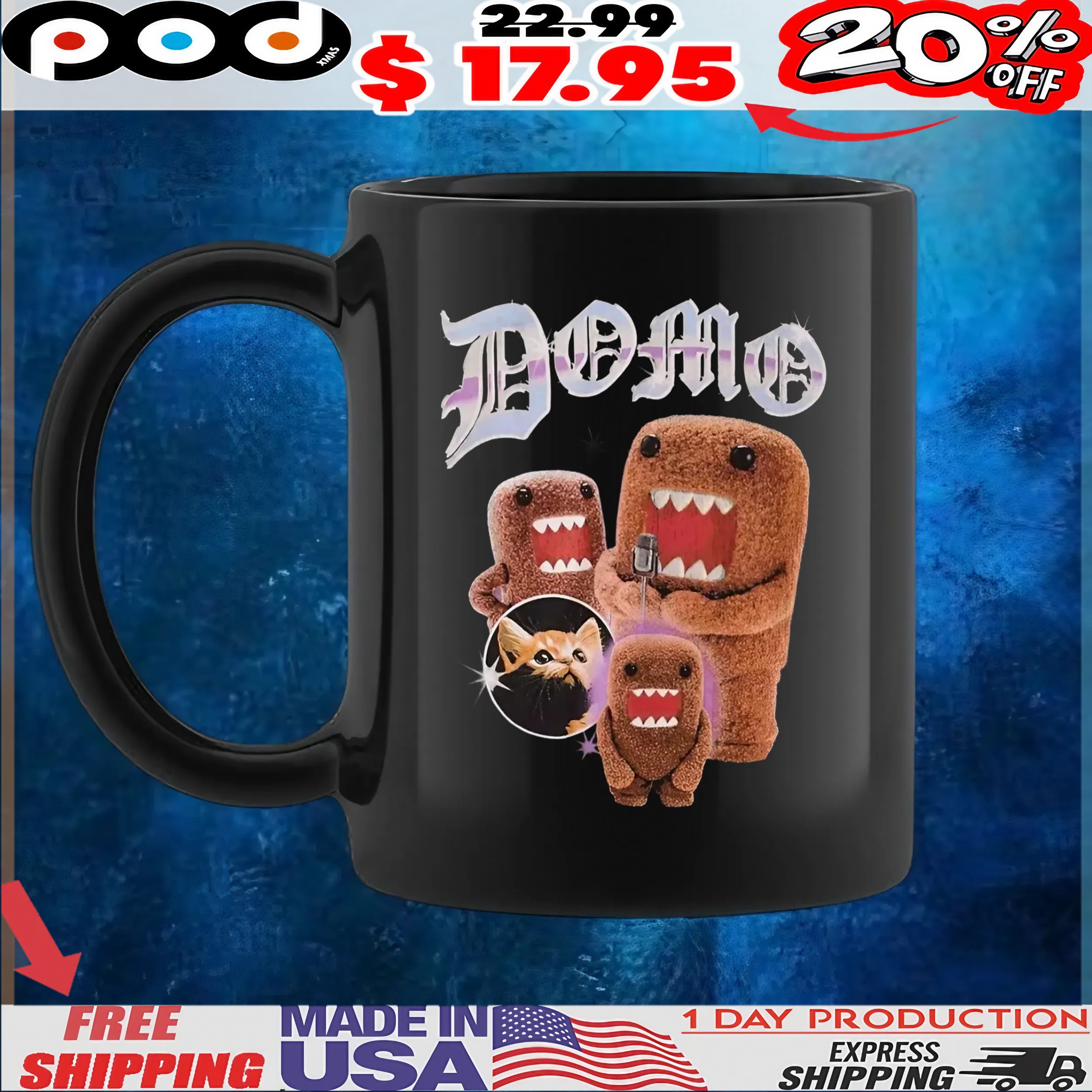 Domo Kitten Vintage Bootleg Style T Shirt