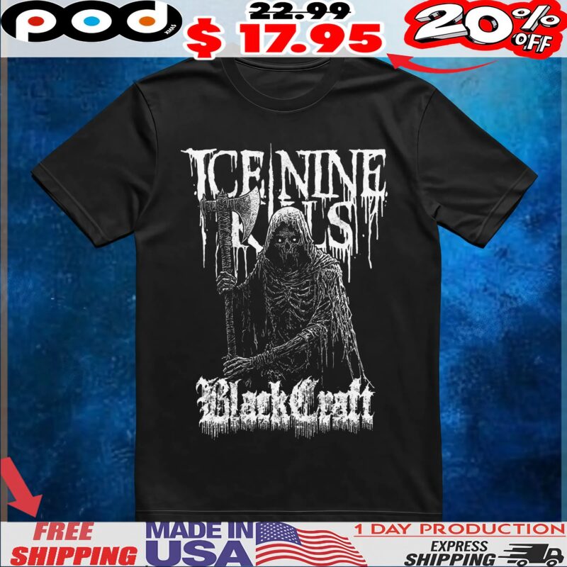 Ice Nine Kills X Blackcraft Decayed Reaper Horror T Shirt