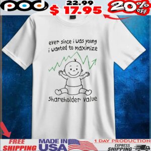 Ever Since I Was Young I Wanted To Maximize Shareholder Value T Shirt