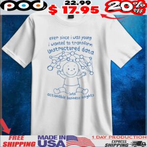 Ever Since I Was Young I Wanted To Transform Unstructured Data Into Actionable Business Insights T Shirt