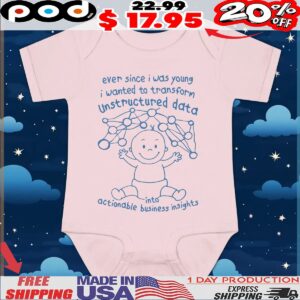 Ever Since I Was Young I Wanted To Transform Unstructured Data Into Actionable Business Insights T Shirt
