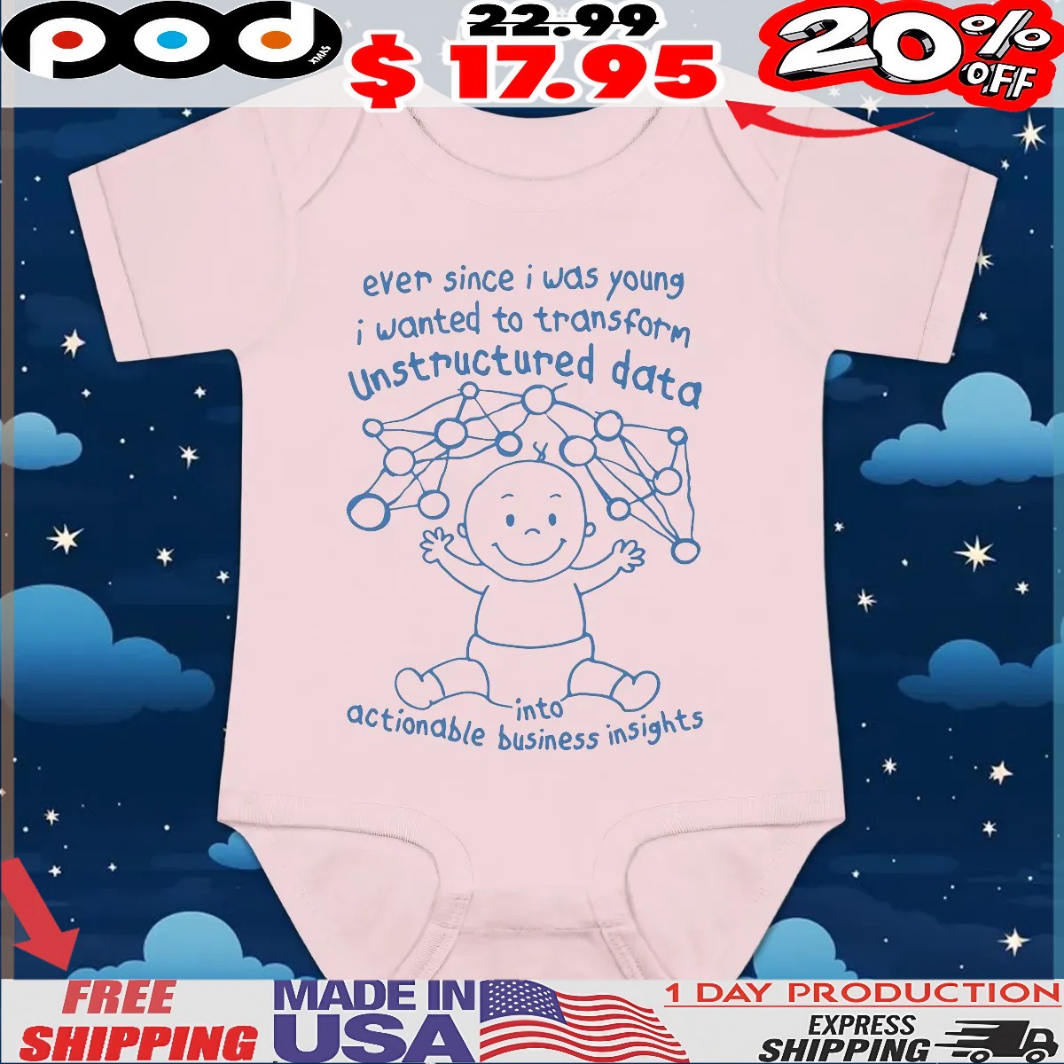 Ever Since I Was Young I Wanted To Transform Unstructured Data Into Actionable Business Insights T Shirt
