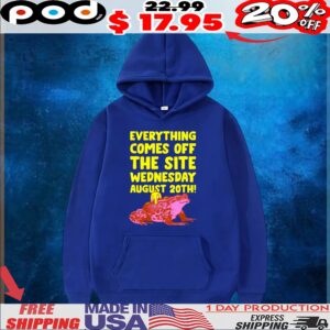 Everything Comes Off The Site Wednesday August 20th Frog T Shirt