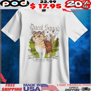 Fourth Wing Quest Squad Broccoli Cat T Shirt