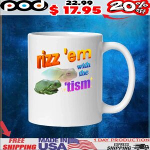 Frog rizz 'em with the 'tism t shirt