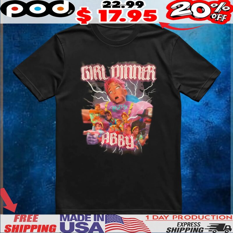 Girl Dinner Abby Saja Vintage Bootleg Style T Shirt