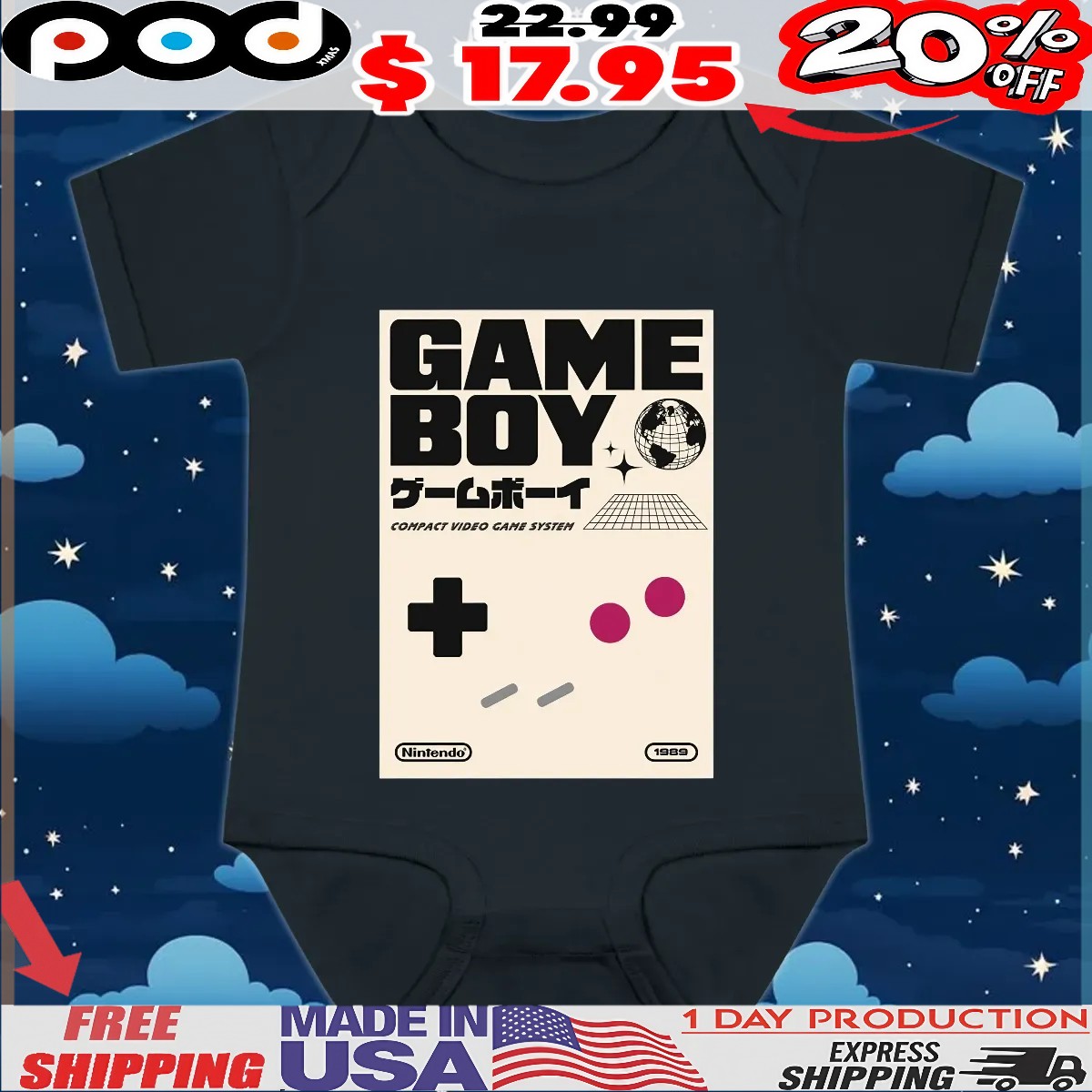 Game Boy Compact Video Game System T Shirt