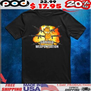 Garfield Weaponisation Gun T Shirt