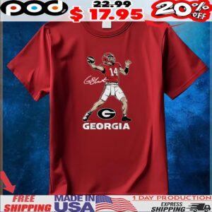 Georgia Football Gunner Stockton Superstar Pose Signature T Shirt