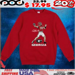 Georgia Football Gunner Stockton Superstar Pose Signature T Shirt