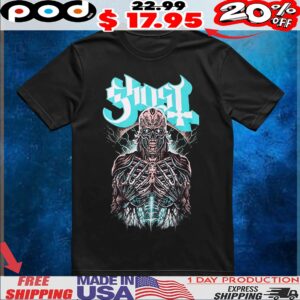 Ghost Skeleton Cyborg Horror T Shirt