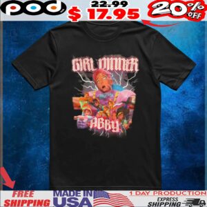 Girl Dinner Abby Saja Vintage Bootleg Style T Shirt