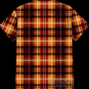 Gobble Thanksgiving Orange Plaid Halloween Hawaiian Shirt