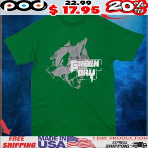 Green Day Hissing Cat Graffiti T Shirt