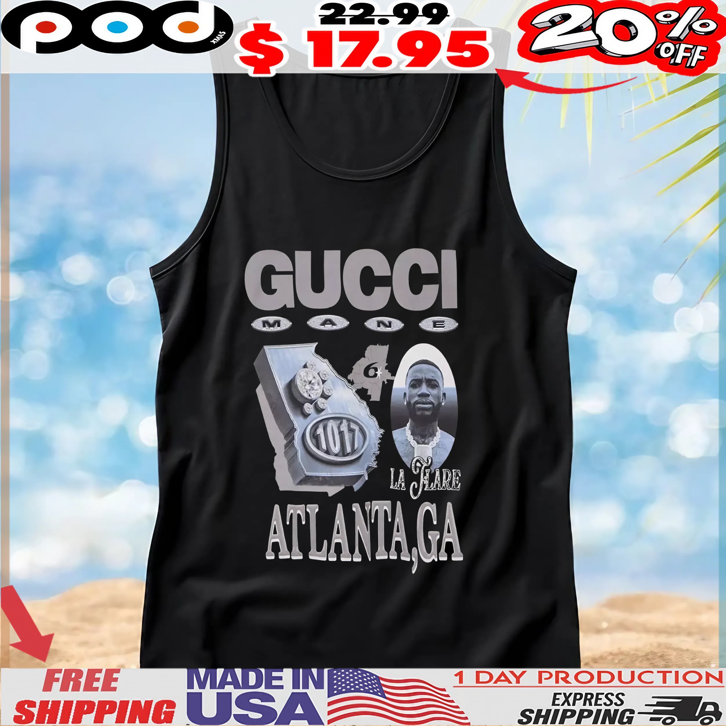 Gucci Mane La Flare Atlanta, Ga T Shirt Gucci Mane La Flare Atlanta, Ga T Shirt