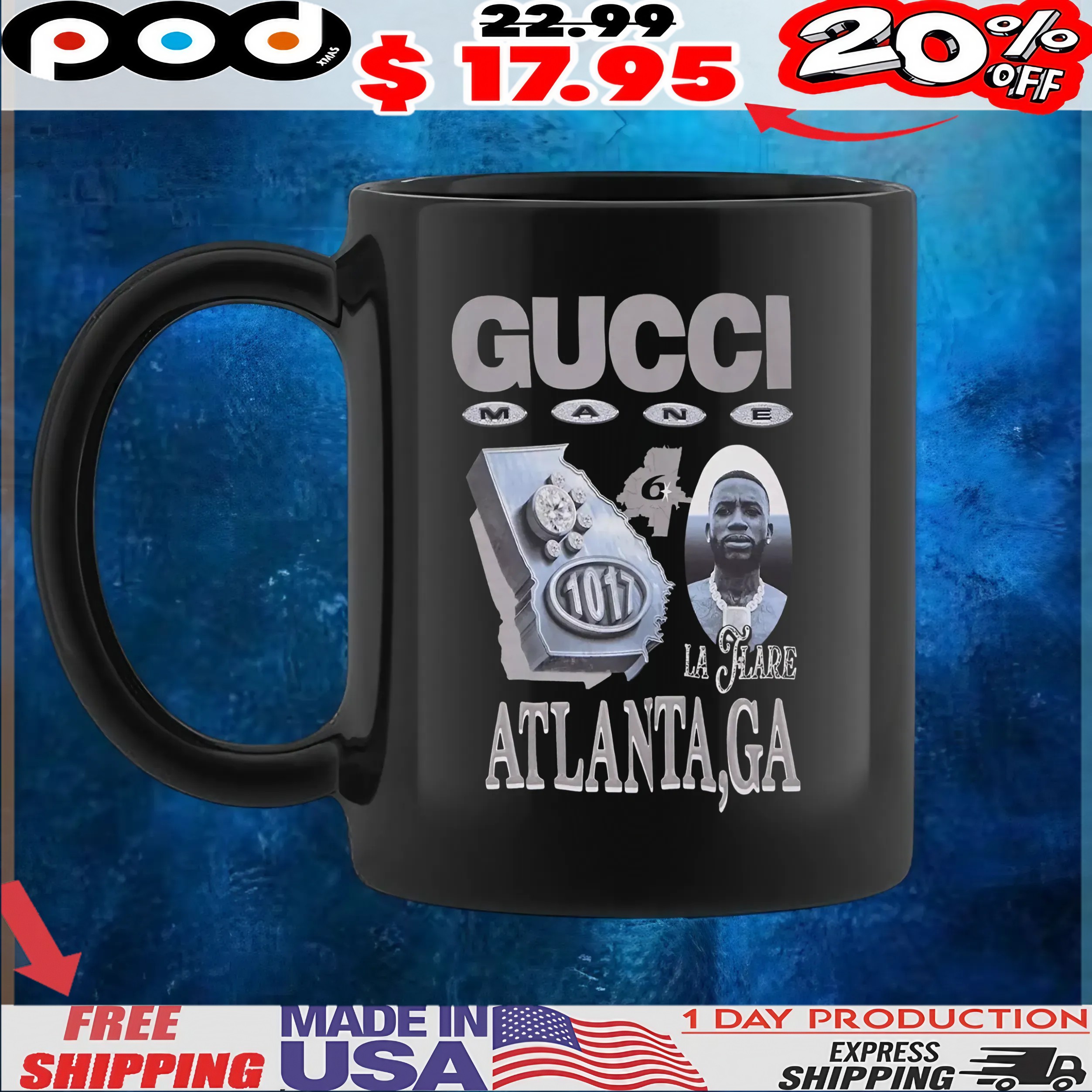 Gucci Mane La Flare Atlanta, Ga T Shirt Gucci Mane La Flare Atlanta, Ga T Shirt