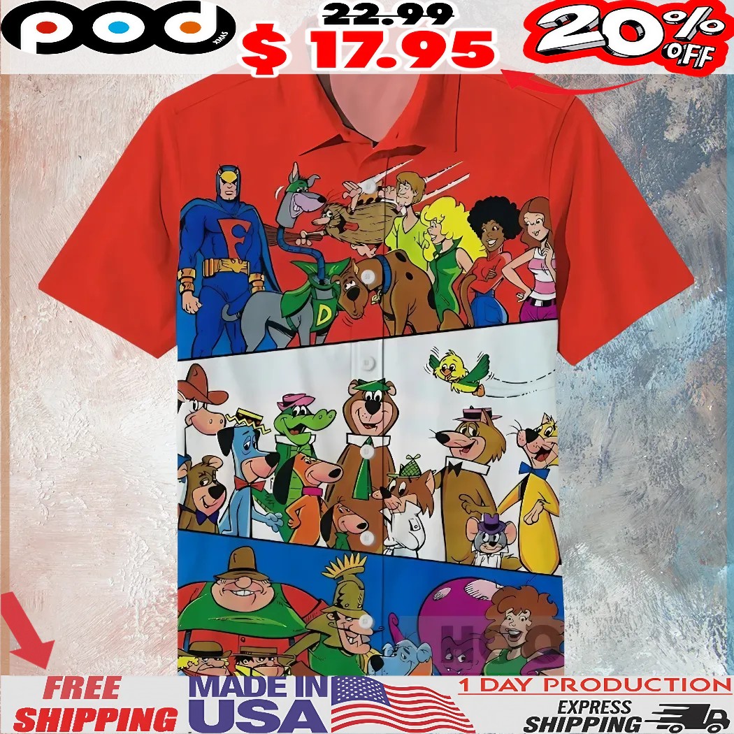 Hanna-barbera Scooby-doo The Yogi Bear Show Laff-a-lympics 3D All Over Print Shirt