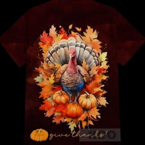 Happy Thanksgiving Give Thanks Turkey Halloween Hawaiian T Shirt