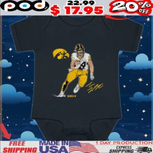 Iowa Football Sam LaPorta Superstar Signature Logo T Shirt
