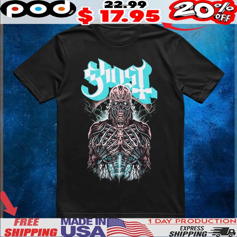 Ghost Skeleton Cyborg Horror T Shirt