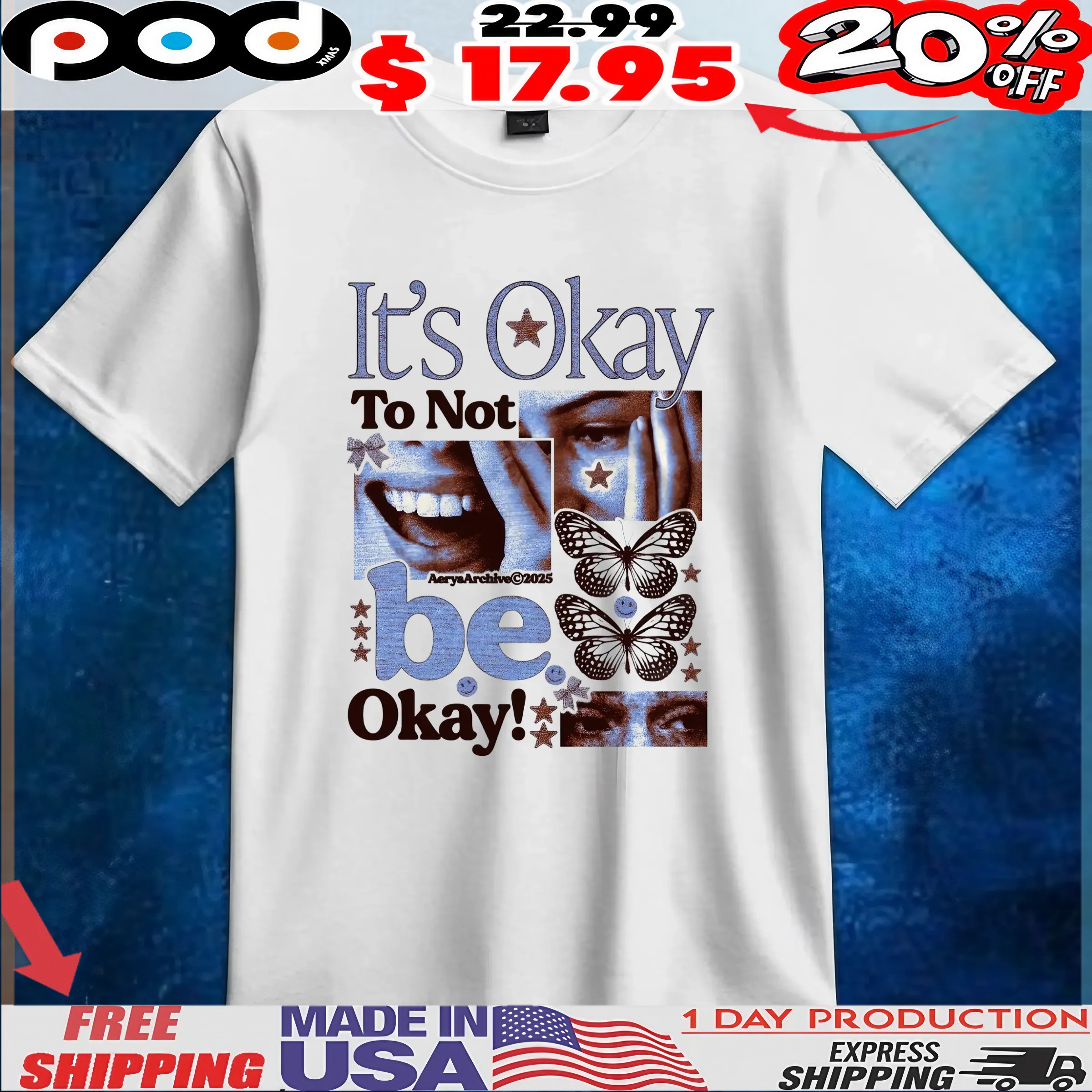 It's Okay To Not Be Okay Graphic Design T Shirt It's Okay To Not Be Okay Graphic Design T Shirt