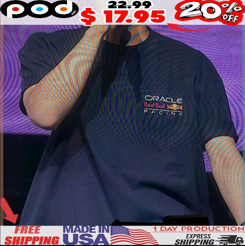Jay Wearing Oracle Red Bull Racing 2 Sides T Shirt