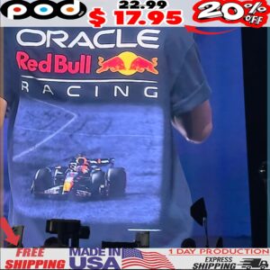 Jay Wearing Oracle Red Bull Racing 2 Sides T Shirt