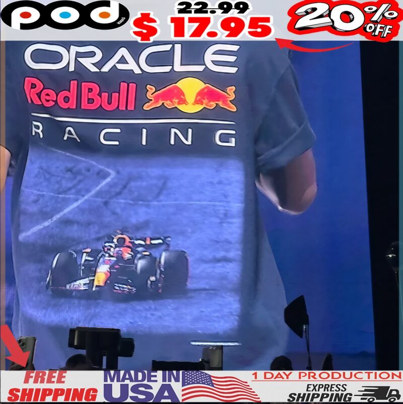 Jay Wearing Oracle Red Bull Racing 2 Sides T Shirt