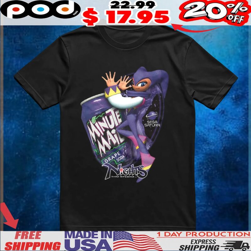Nights Into Dreams Sega Saturn Minute Maid Grape Soda T Shirt